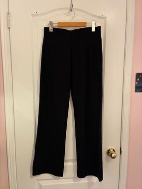 Women's Black Straight-Leg Pants with Comfortable Waistband